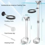 Acrylic Aquarium Feeder Tube Set – Floating Feeding Station for Fish, Shrimp & Snails