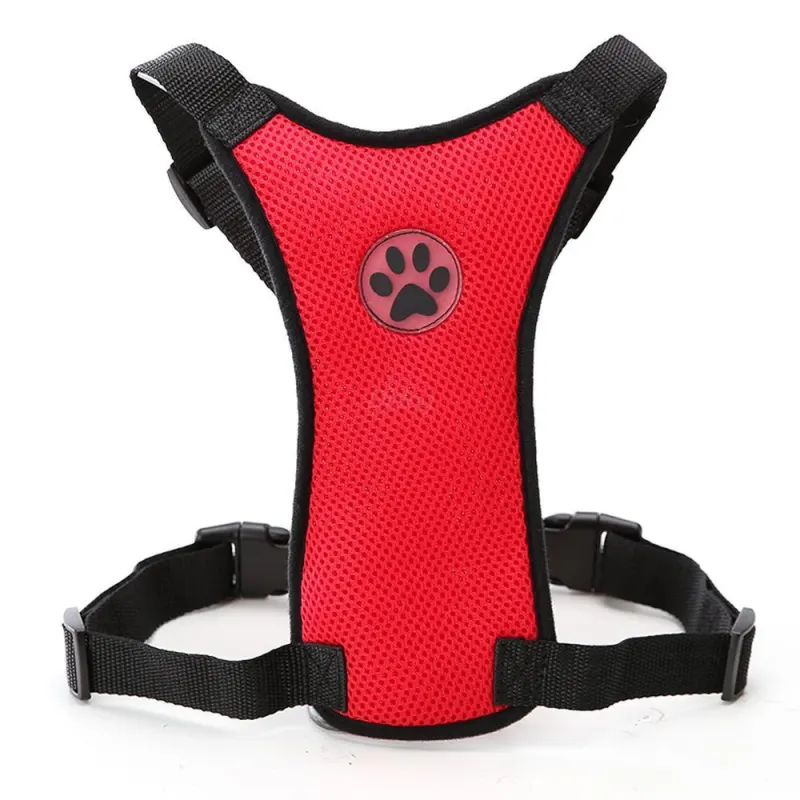 Breathable Mesh Dog Car Safety Harness – Adjustable Pet Seat Belt Vest