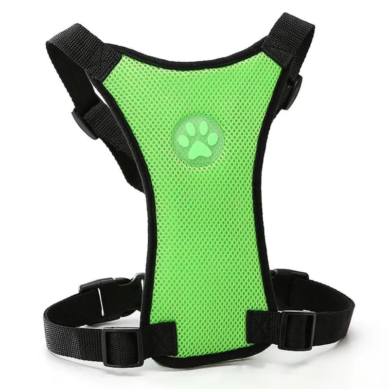 Breathable Mesh Dog Car Safety Harness – Adjustable Pet Seat Belt Vest