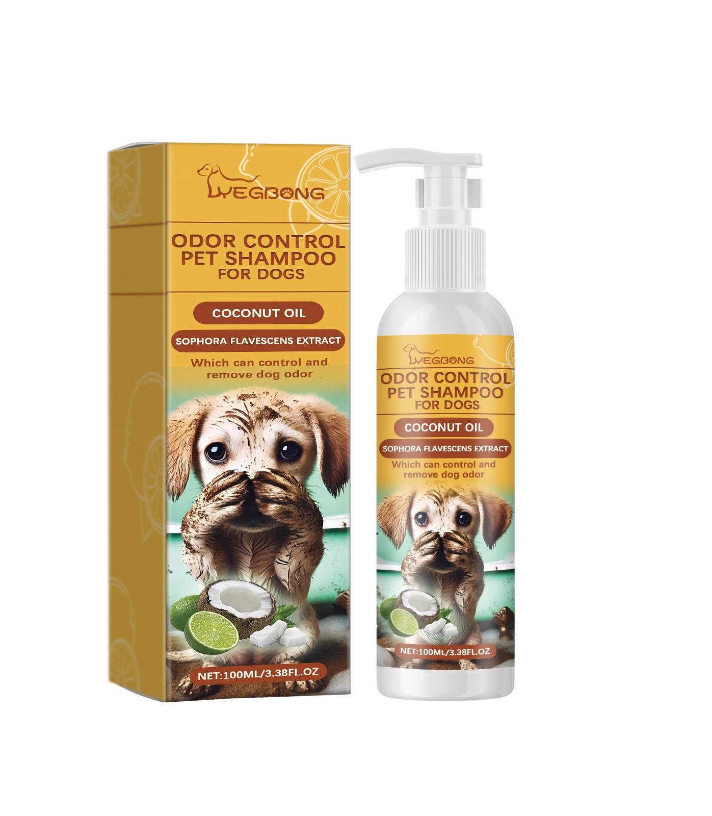Yegbong Hypoallergenic Dog Shampoo – Anti-Itch, Odor Control & Shed Care Formula