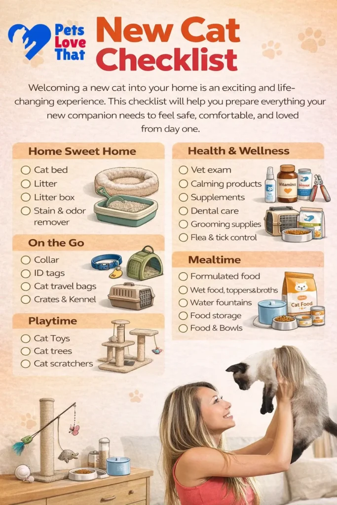 new cat checklist
