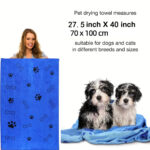 Ultra-Absorbent Microfiber Pet Bath Towel – Quick-Dry Soft Dog & Cat Drying Blanket