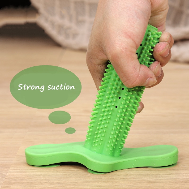 Suction Cup Dog Chew Toy – Interactive Treat Dispenser & Dental Cleaning Toy for Small Dogs