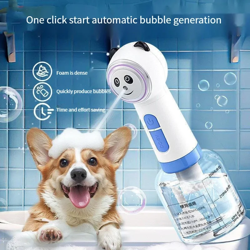 Giraffe Panda Automatic Bubble Machine – Pet Foaming Bath Maker