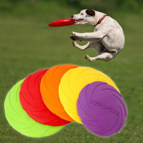Dog-O-Soar – Interactive Dog Flying Disc Chew Toy – Durable Soft Rubber Training & Fetch Toy for Puppies & Dogs