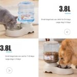 Large Capacity 3.8L Automatic Pet Feeder & Water Dispenser Bowl
