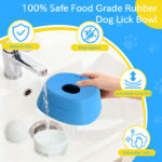 Yipetor Anti-Choke Slow Feeder Dog Bowl & Lick Mat – 3/4 Cup Non-Slip Treat Bowl