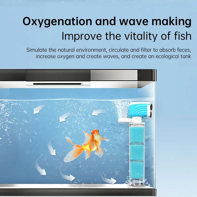 Multifunction Aquarium Sponge Filter & Water Pump – Silent Oxygenation Wave Maker