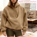 Pet Carrier Hoodie – Hands-Free Dog & Cat Sweatshirt with Convertible Kangaroo Pocket