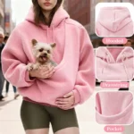 Pet Carrier Hoodie – Hands-Free Dog & Cat Sweatshirt with Convertible Kangaroo Pocket