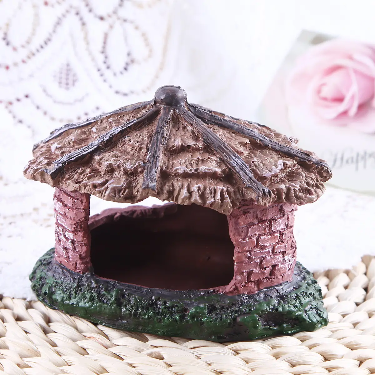 Resin Skull Aquarium Ornament – Fish Tank & Reptile Hiding Shelter