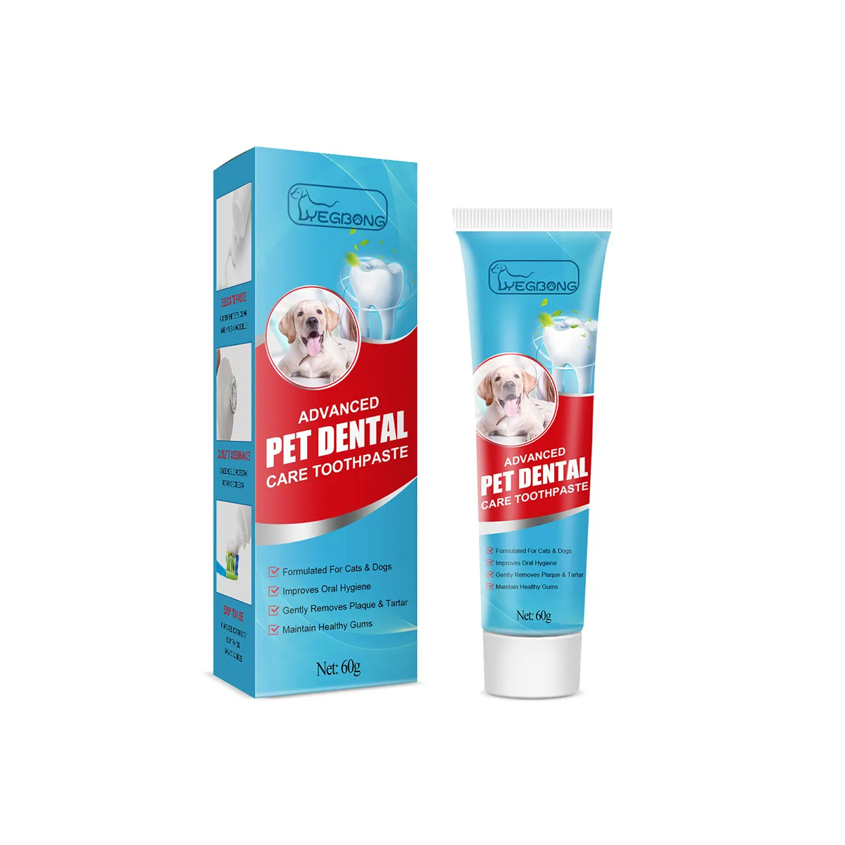 YegBong - Edible Pet Toothpaste for Dogs & Cats – Fresh Breath & Tartar Control Dental Care (60g)