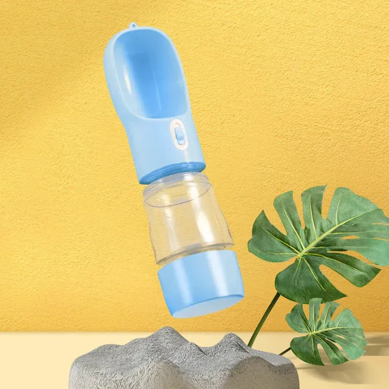 2-in-1 Portable Dog Water Bottle & Food Container