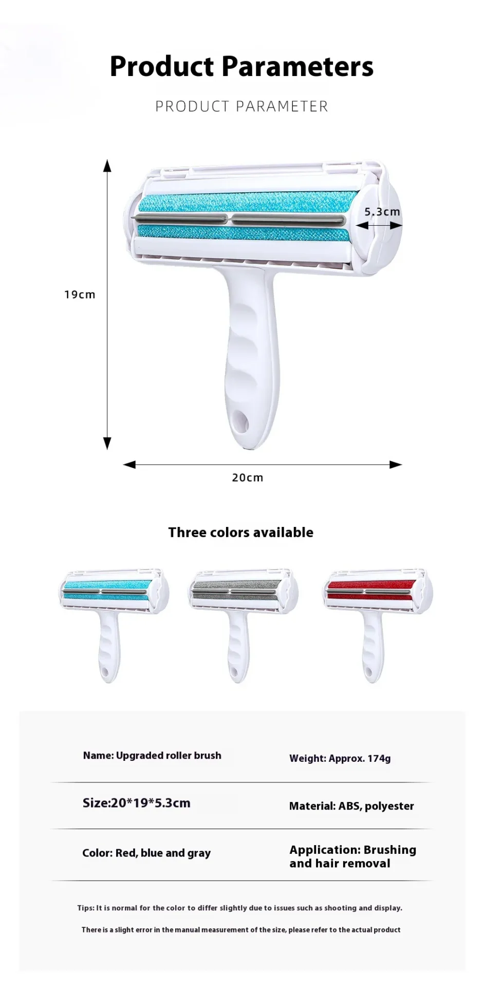 Reusable Electrostatic Pet Hair Remover Roller Brush