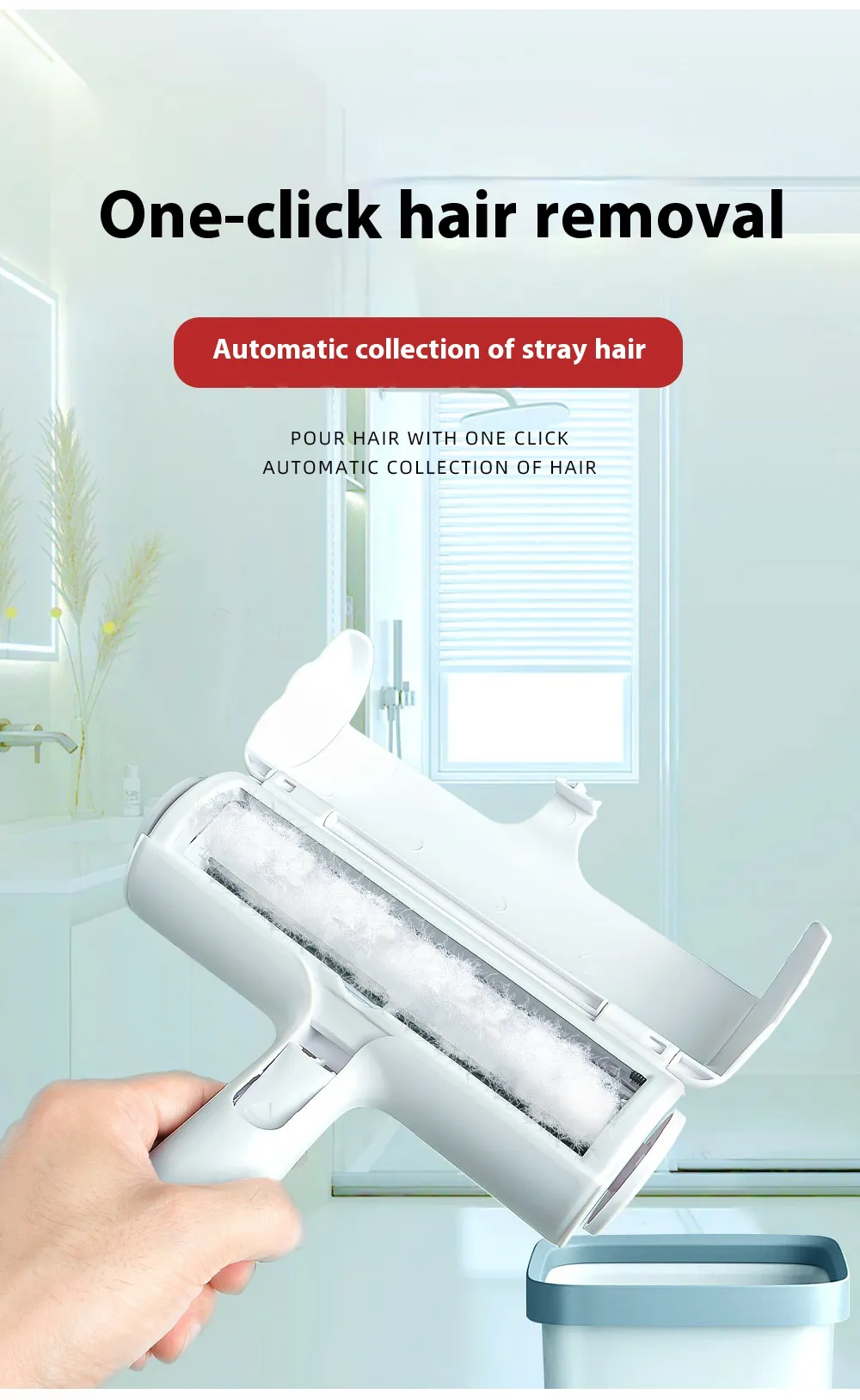 Reusable Electrostatic Pet Hair Remover Roller Brush