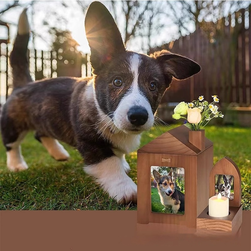 Pet Urn Solid Wood Memorial Wooden Box Animal Cremation Funeral Products - Image 7