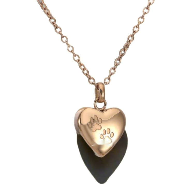 Heart Dog's Paw Pet Pendant Necklace - Image 5