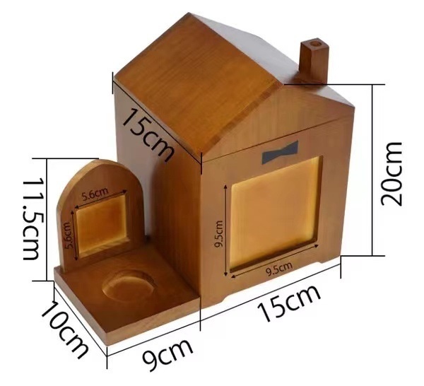 Pet Urn Solid Wood Memorial Wooden Box Animal Cremation Funeral Products - Image 3