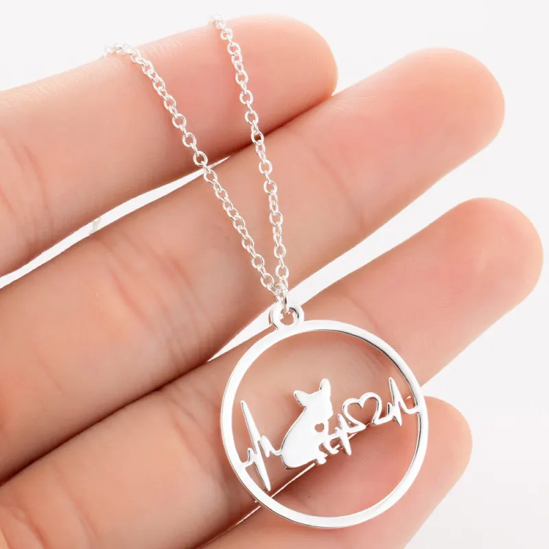 Pet Dog Footprints Paw Necklace Necklaces - Image 3