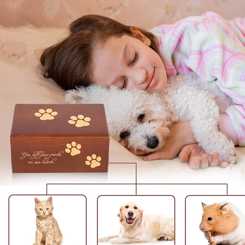 Wooden Small Animal Memorial Pet Urn - Image 2