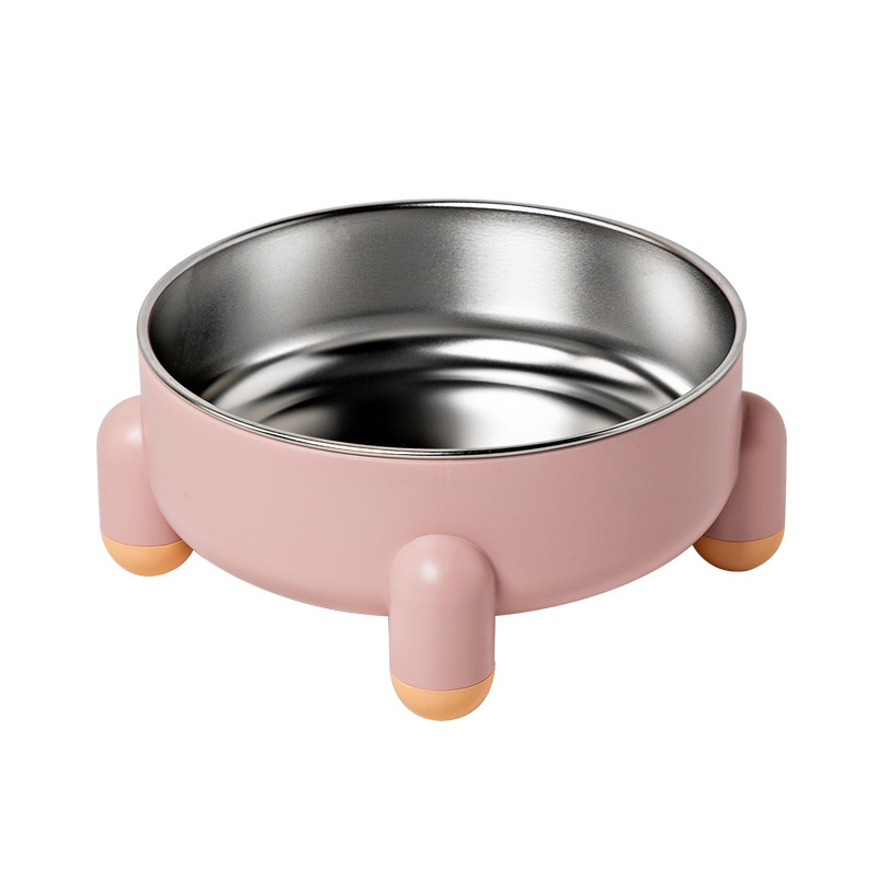 Cat Bowl High Feet Neck Support Pet Stainless Steel - Image 2