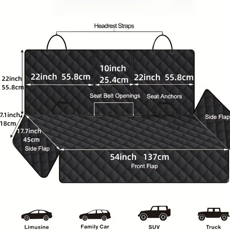 Cross-border car cushions for pets car seat back thickened dog anti-bite stain-resistant cushion car pet mat in stock