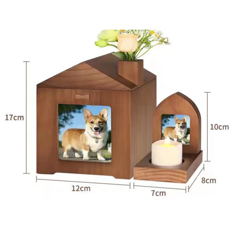 Pet Urn Solid Wood Memorial Wooden Box Animal Cremation Funeral Products - Image 5