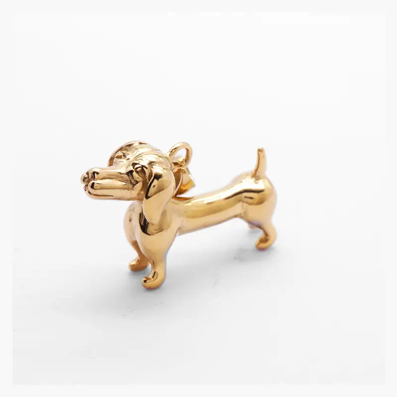 Pet Dog Dachshund Pendant Men’s Titanium Steel Necklace