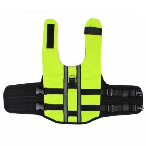 green inflatable dog life jacket