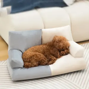 hooded pet bed dogs cats calming cave sofa
