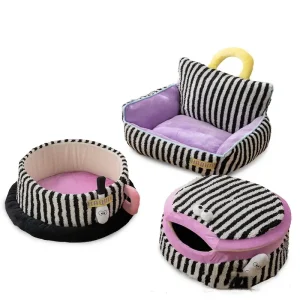 pet-cat-kennel-striped-three-piece-pet-supplies