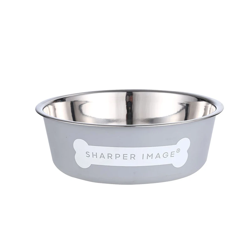 Pet Stainless Steel Food Bowl sharper image print