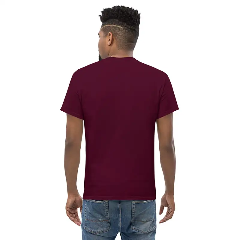 Rainbow paw unisex classic tee maroon back side1