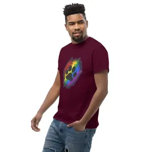 rainbow-paw-unisex-classic-maroon-tee