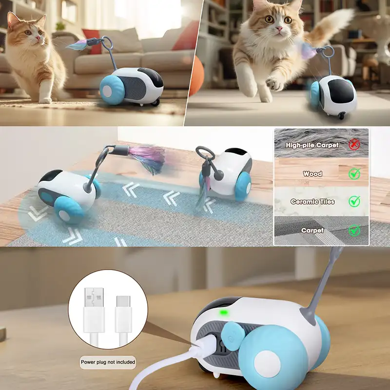 smart cat 2 modes automatic remote controlled toy