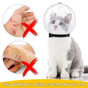 Cat Space Head Cover Muzzle Anti-bite Collar Headgear