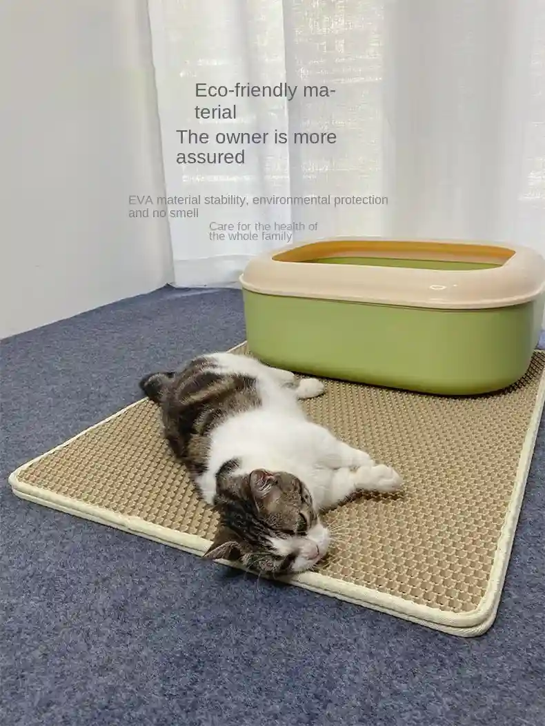 Double layer EVA anti slip cat litter pad pet litter box filter pad