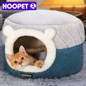 Hoopet ultra soft plush cat small dog bed house