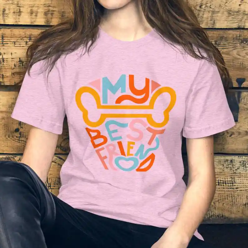 unisex my best friend t-shirt - pink
