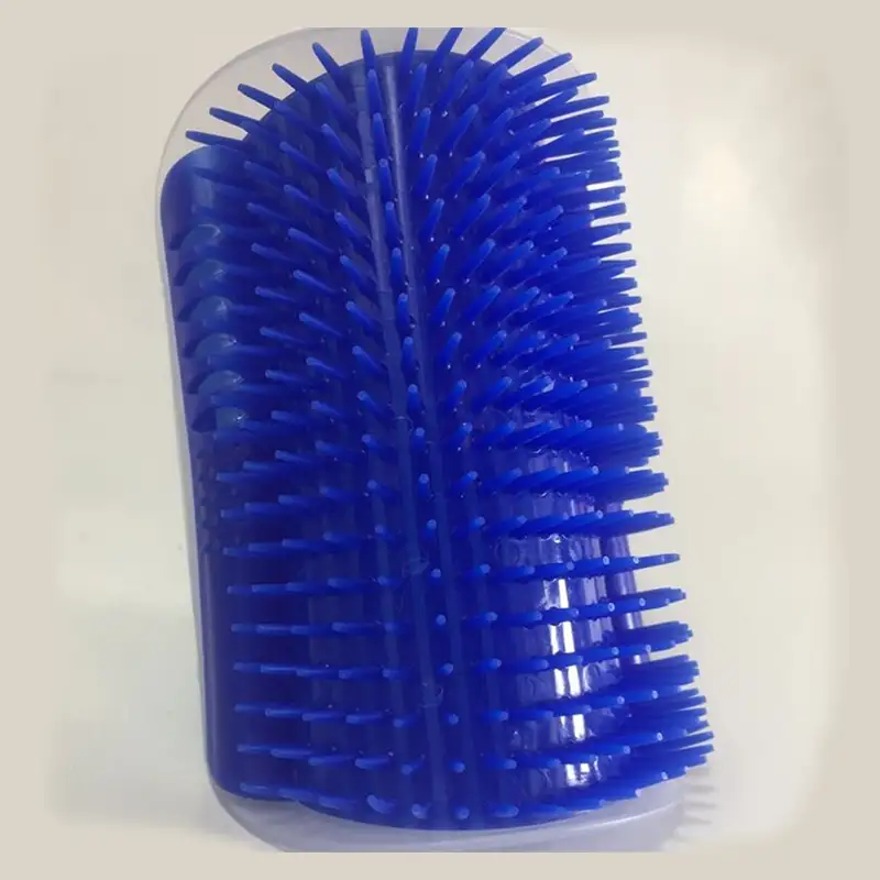 Pet corner rubbing device massager - blue