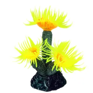 Simulation of coral aquarium - yellow - jaune