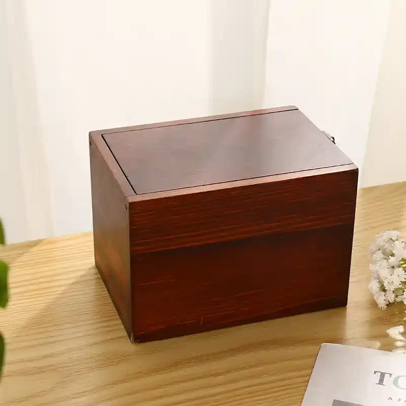 Solid Wood Pet Memorial Urn with Photo Frame for Dogs & Cats