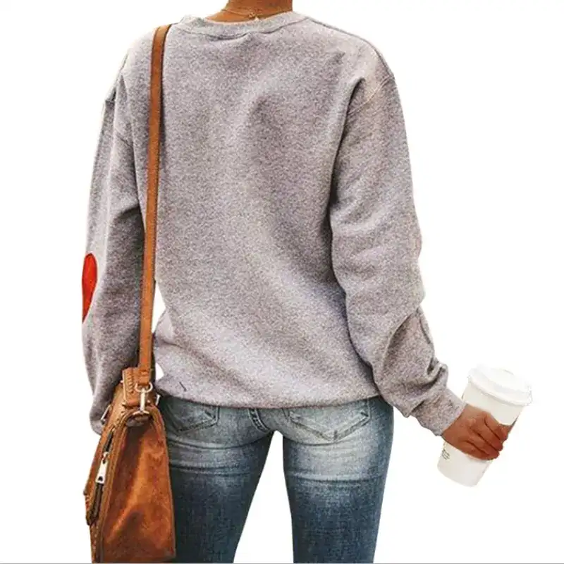 dog paw print sweatshirt - grey back