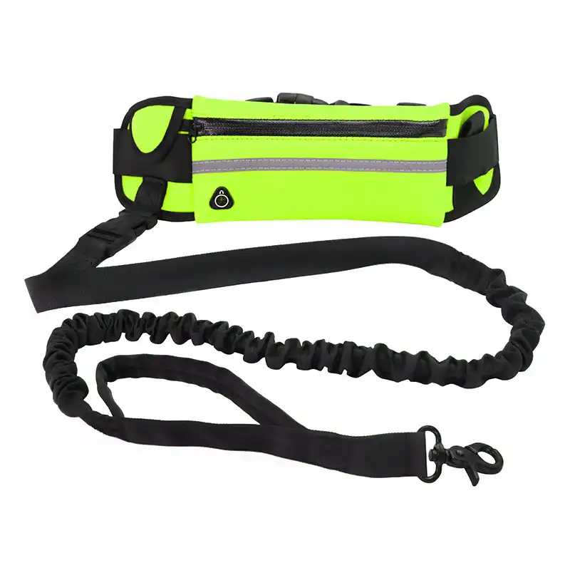Adjustable Bungee Running Belt for Large Dogs - fluorescent yellow